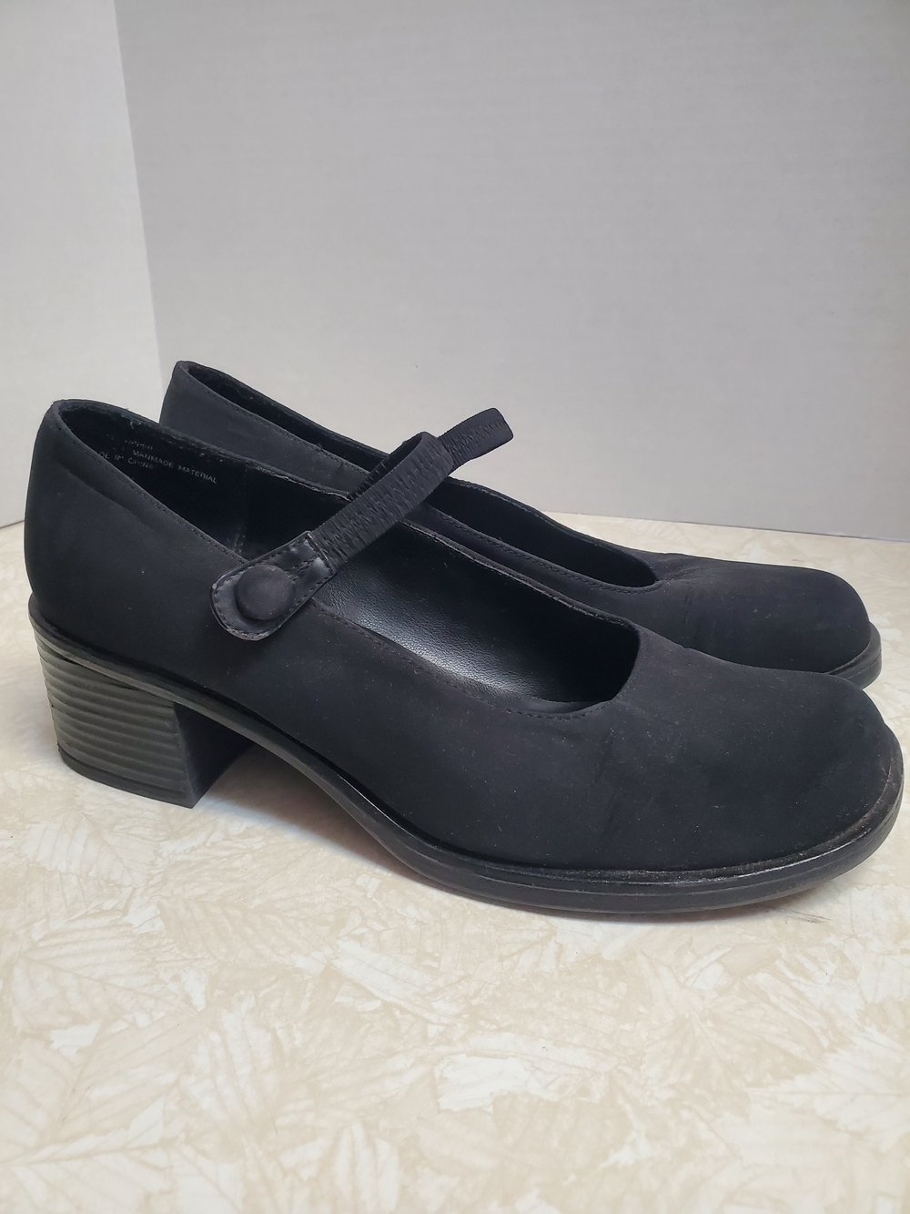 MOOTSIE TOOTSIE Classic Black Mary Jane Block Heel Pumps